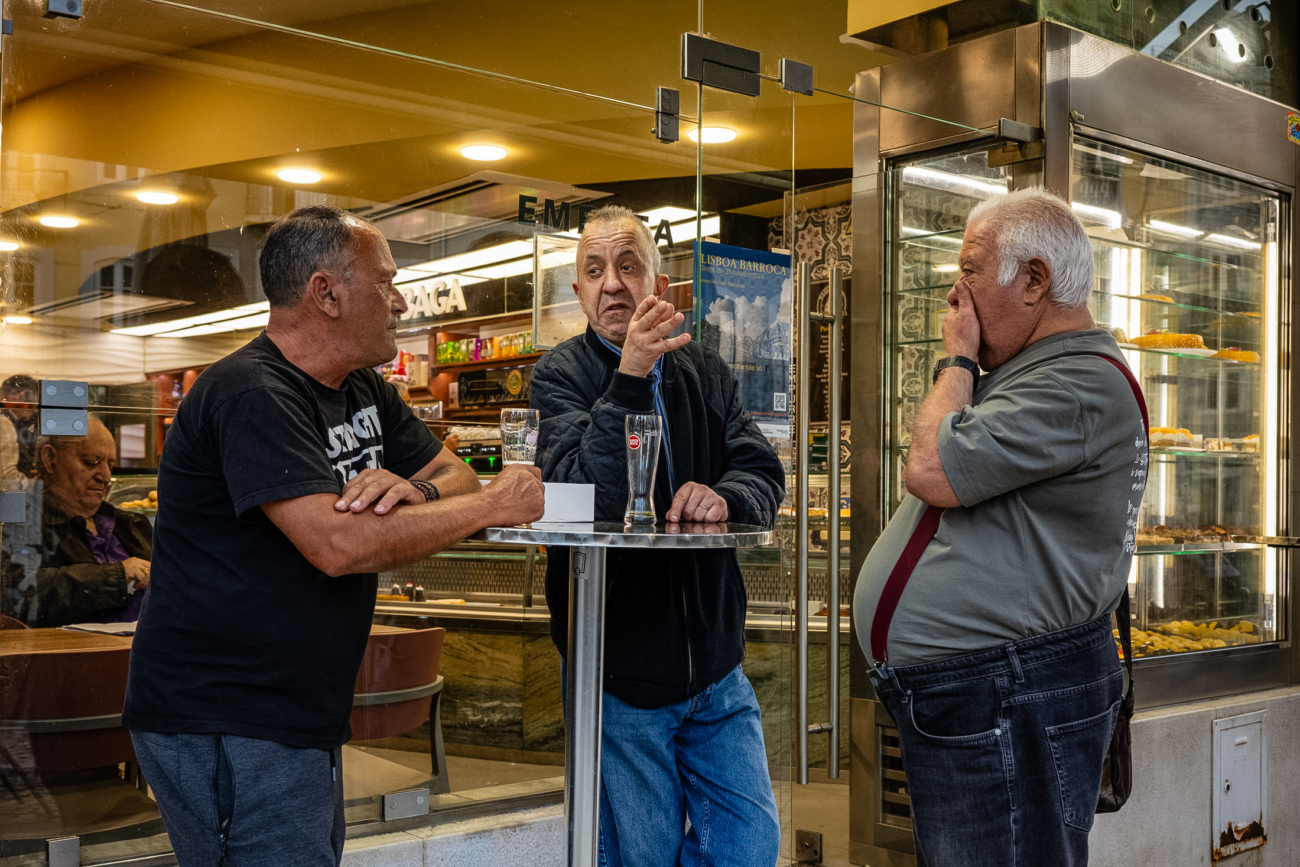 Lisbon street photography guide 34 Locals in Lisbon enjoying cafe life
